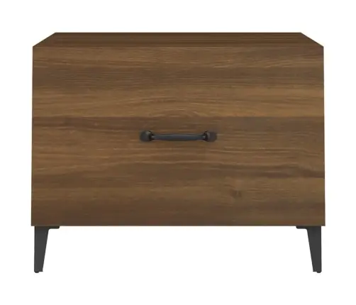 Kafijas Galdiņi Ar Metāla Kājām, 2 Gab., Ozolkoka, 50X50X40 Cm Vidaxl