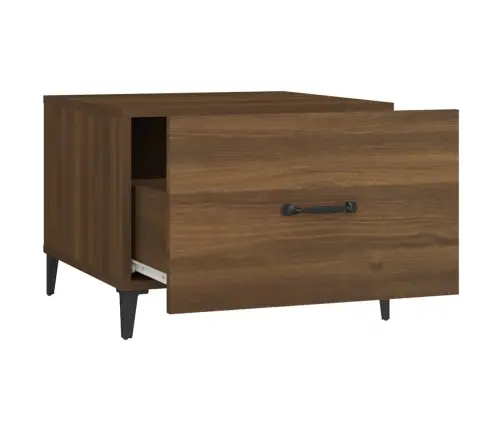 Kafijas Galdiņi Ar Metāla Kājām, 2 Gab., Ozolkoka, 50X50X40 Cm Vidaxl