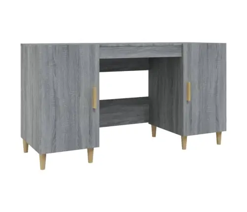 Rakstāmgalds, Pelēka Ozolkoka, 140X50X75 Cm, Inženierijas Koks Vidaxl