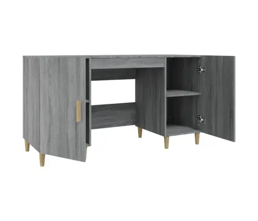 Rakstāmgalds, Pelēka Ozolkoka, 140X50X75 Cm, Inženierijas Koks Vidaxl