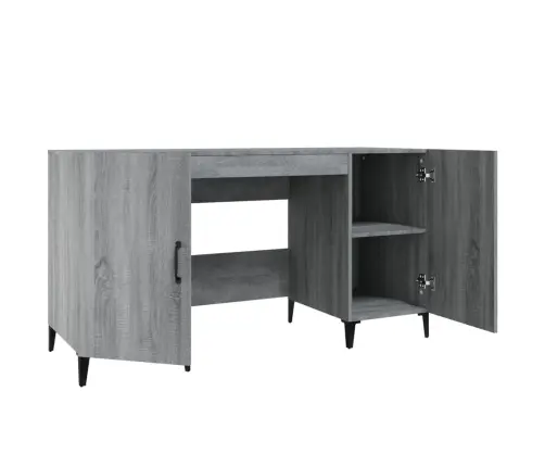 Rašomasis Stalas, Pilkas Ąžuolo, 140X50X75cm Apdirbta Mediena