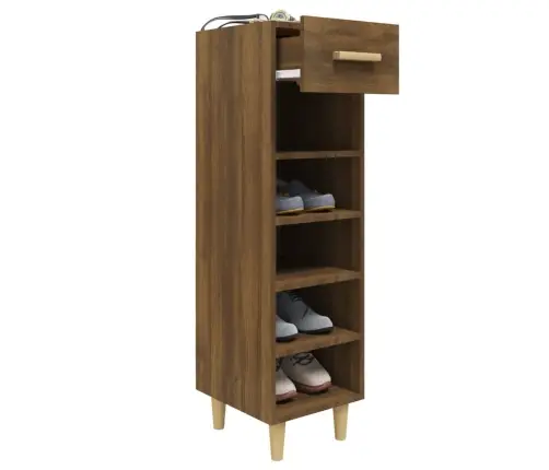 Apavu Skapītis, Ozolkoka Krāsa, 30X35X105 Cm, Inženierijas Koks Vidaxl