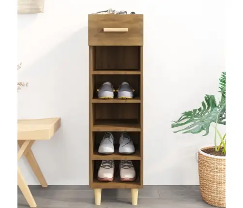 Apavu Skapītis, Ozolkoka Krāsa, 30X35X105 Cm, Inženierijas Koks Vidaxl