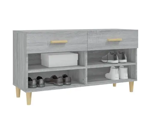 Apavu Skapītis, Pelēka Ozola, 102X35X55 Cm, Inženierijas Koks Vidaxl