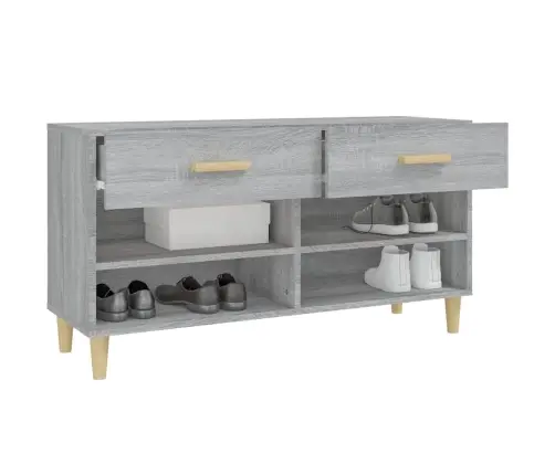 Apavu Skapītis, Pelēka Ozola, 102X35X55 Cm, Inženierijas Koks Vidaxl