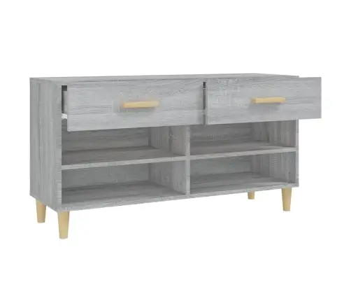 Apavu Skapītis, Pelēka Ozola, 102X35X55 Cm, Inženierijas Koks Vidaxl