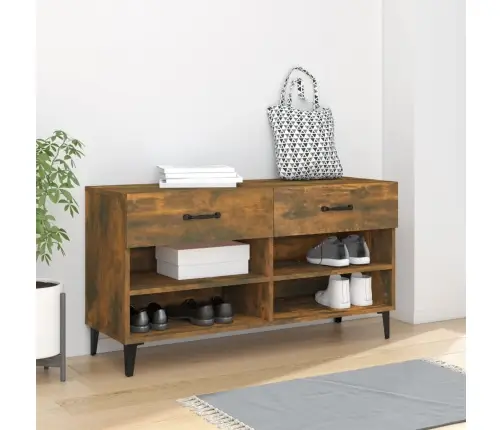 Apavu Skapītis, Ozolkoka Krāsa, 102X35X55 Cm, Inženierijas Koks Vidaxl