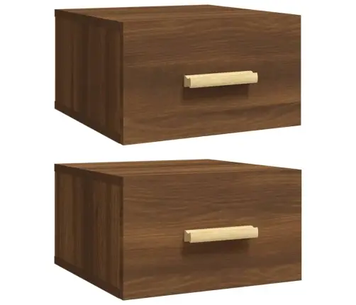 Sienas Naktsskapīši, 2 Gab., Ozolkoka Krāsa, 35X35X20 Cm Vidaxl