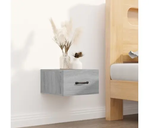 Sienas Naktsskapīši, 2 Gab., Pelēka Ozolkoka Krāsa, 35X35X20 Cm   Vidaxl Sienas Naktsskapīši, 2 Gab., Pelēka Ozolkoka Krāsa, 35X35X20 Cm   Vidaxl