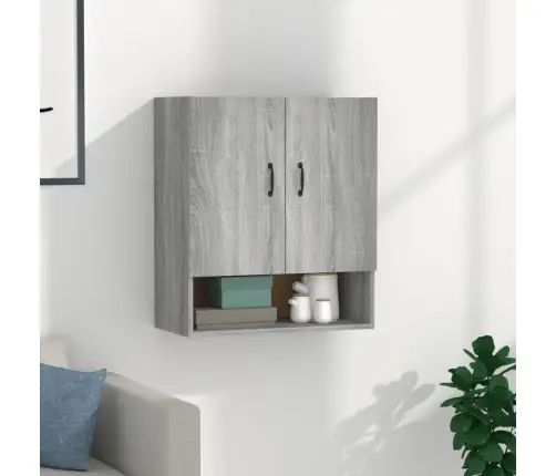 Sienas Skapītis, Pelēka Ozola, 60X31X70 Cm, Inženierijas Koks Vidaxl