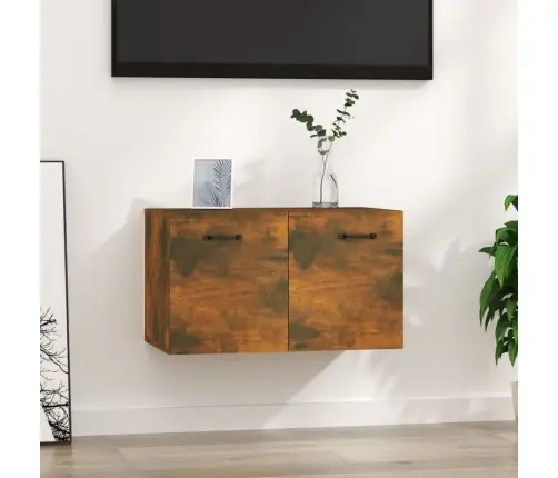 Sienas Skapītis, Ozola Krāsa, 60X36,5X35 Cm, Inženierijas Koks Vidaxl