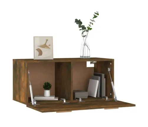 Sieninė Spintelė, Dūminio Ąžuolo, 80X35X36,5cm Mediena