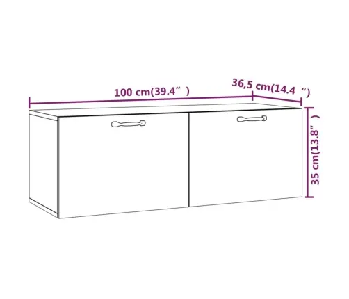 Teleri Seinakapp, Suitsutatud Tamm, 100X36,5X35 cm Tehispuit