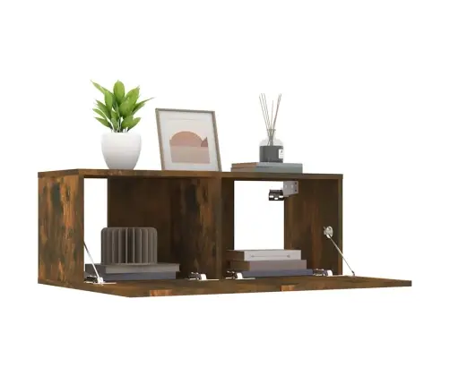 Tv Skapīši, 2 Gab., Ozolkoka, 80X30X30 Cm, Inženierijas Koks Vidaxl