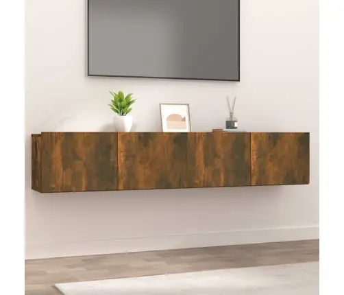 Tv Skapīši, 2 Gab., Ozolkoka, 80X30X30 Cm, Inženierijas Koks Vidaxl