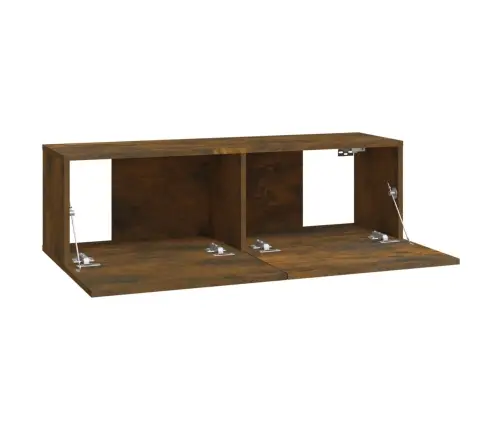 Tv Skapīši, 2 Gab., Koka Krāsa, 100X30X30 Cm, Inženierijas Koks Vidaxl