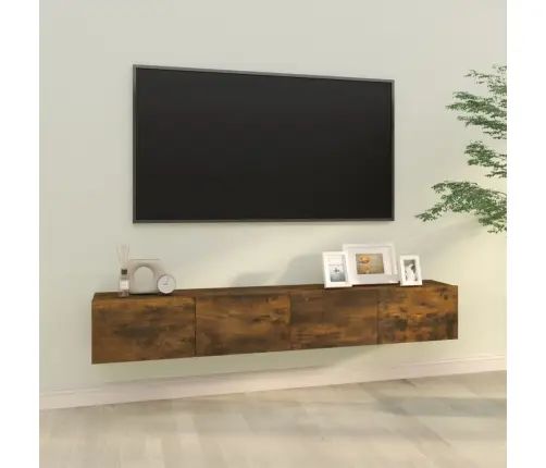 Tv Skapīši, 2 Gab., Koka Krāsa, 100X30X30 Cm, Inženierijas Koks Vidaxl
