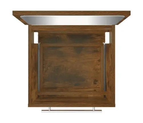 Peegliga Vannitoakapp, Suitsutatud Tamm, 41 X 38,5 X 48 Cm