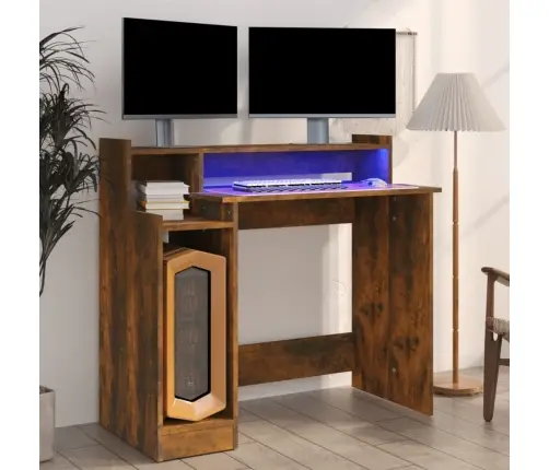 Rakstāmgalds, Led, Ozola Krāsa, 97X45X90 Cm, Inženierijas Koks Vidaxl