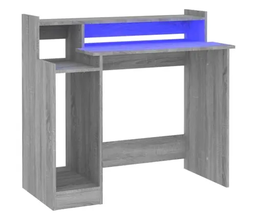 Rakstāmgalds, Led, Pelēka Ozola, 97X45X90 Cm, Inženierijas Koks Vidaxl