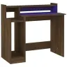 Kirjutuslaud Led-Tuledega, Pruun Tamm, 97 X 45 X 90 Cm
