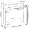 Kirjutuslaud Led-Tuledega, Pruun Tamm, 97 X 45 X 90 Cm