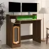 Kirjutuslaud Led-Tuledega, Pruun Tamm, 97 X 45 X 90 Cm