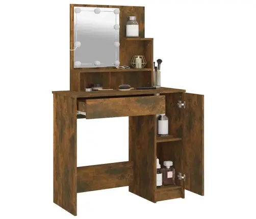 Tualettlaud Lediga, Suitsutatud Tamm, 86,5 X 35 X 136 Cm