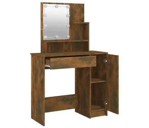 Tualettlaud Lediga, Suitsutatud Tamm, 86,5 X 35 X 136 Cm