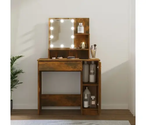 Tualettlaud Lediga, Suitsutatud Tamm, 86,5 X 35 X 136 Cm