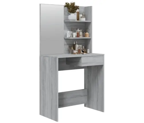 Spoguļgaldiņš, Pelēka Ozolkoka Krāsa, 74,5X40X141 Cm Vidaxl