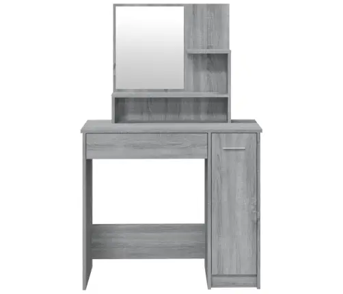 Spoguļgaldiņš, Pelēka Ozolkoka Krāsa, 86,5X35X136 Cm Vidaxl