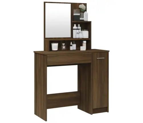 Spoguļgaldiņš, Ozolkoka Krāsa, 86,5X35X136 Cm Vidaxl