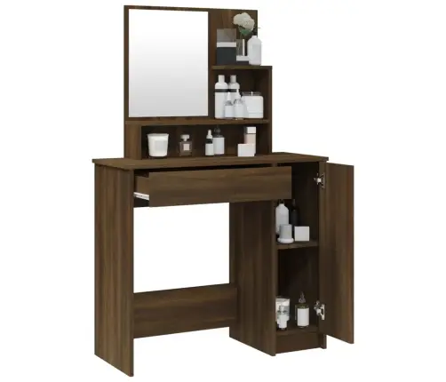 Spoguļgaldiņš, Ozolkoka Krāsa, 86,5X35X136 Cm Vidaxl