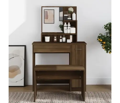 Spoguļgaldiņš, Ozolkoka Krāsa, 86,5X35X136 Cm Vidaxl