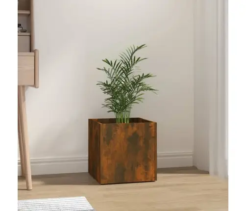 Puķu Kaste, Ozolkoka Krāsa, 40X40X40 Cm, Inženierijas Koks Vidaxl