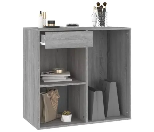 Kosmētikas Plaukts, Pelēka Ozola, 80X40X75Cm, Inženierijas Koks Vidaxl