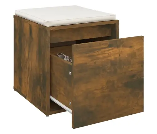 Dėžė-Stalčius, Dūminio Ąžuolo, 40,5X40X40cm Apdirbta Mediena