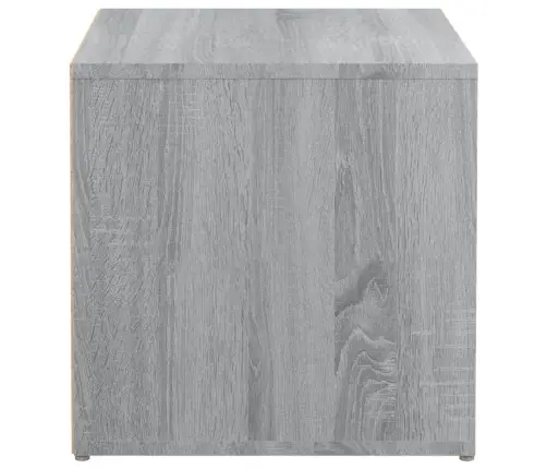 Kaste Ar Atvilktni, Pelēka, 40,5X40X40 Cm, Inženierijas Koks Vidaxl