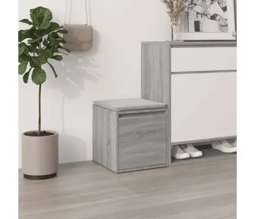 Kaste Ar Atvilktni, Pelēka, 40,5X40X40 Cm, Inženierijas Koks Vidaxl