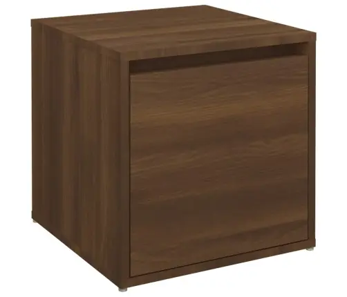 Kaste Ar Atvilktni, Ozolkoka, 40,5X40X40 Cm, Inženierijas Koks Vidaxl