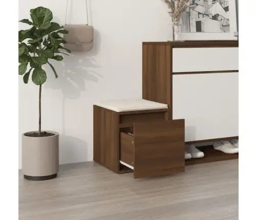 Kaste Ar Atvilktni, Ozolkoka, 40,5X40X40 Cm, Inženierijas Koks Vidaxl