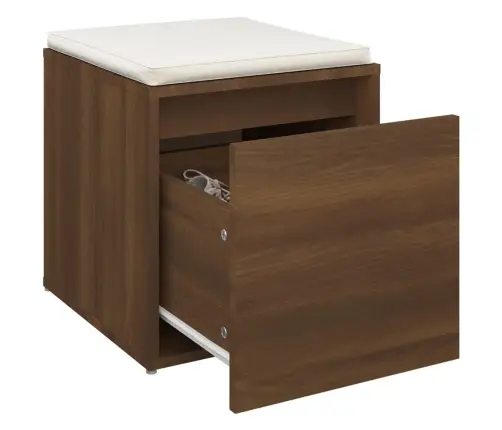 Kaste Ar Atvilktni, Ozolkoka, 40,5X40X40 Cm, Inženierijas Koks Vidaxl