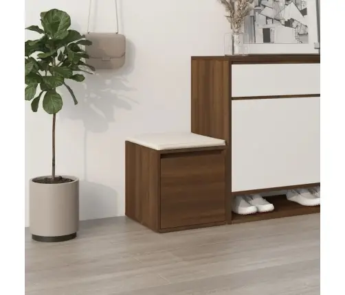 Kaste Ar Atvilktni, Ozolkoka, 40,5X40X40 Cm, Inženierijas Koks Vidaxl