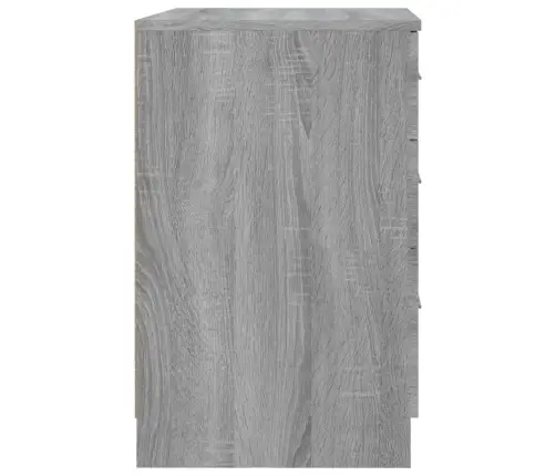 Naktsskapītis, Pelēka Ozolkoka, 40X40X63 Cm, Inženierijas Koks Vidaxl