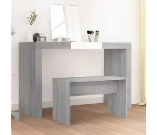 Kosmetinio Staliuko Kėdutė, Pilka Ąžuolo, 70X35X45cm Mediena