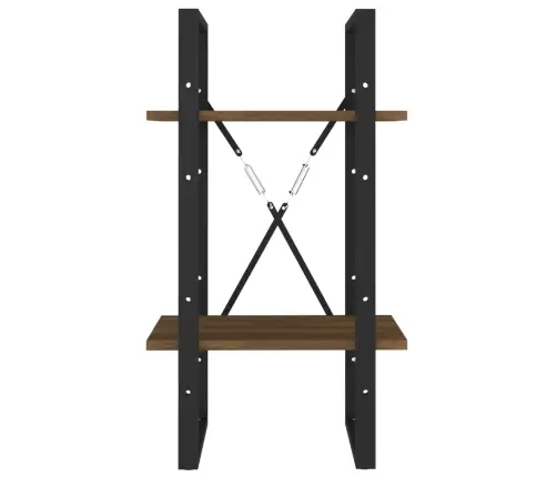 2-Līmeņu Grāmatu Plaukts, Ozola, 40X30X70 Cm, Inženierijas Koks Vidaxl