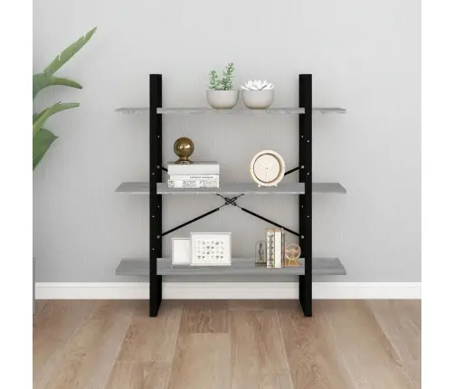 Grāmatu Plaukts, Pelēka Ozola, 100X30X105 Cm, Inženierijas Koks Vidaxl