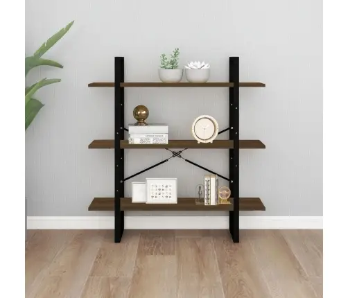 Spintelė Knygoms, Ruda Ąžuolo, 100X30X105cm Apdirbta Mediena