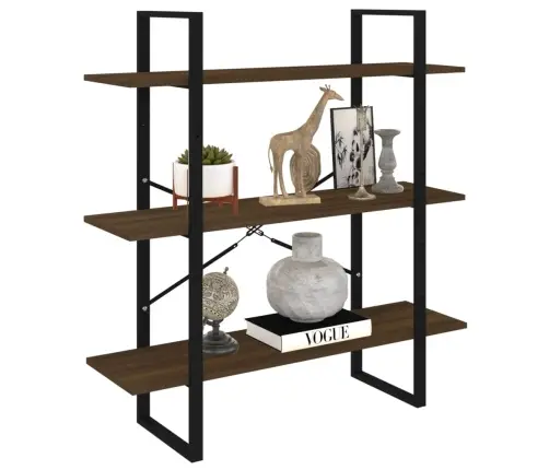 Spintelė Knygoms, Ruda Ąžuolo, 100X30X105cm Apdirbta Mediena